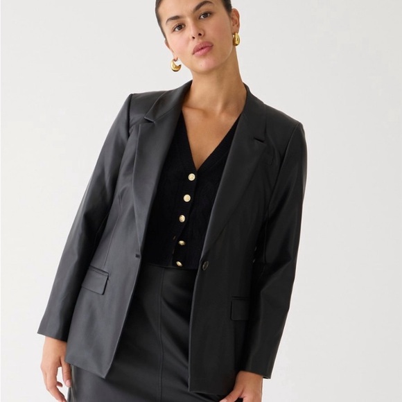 J.Crew Willa blazer in faux leather - Picture 6 of 11